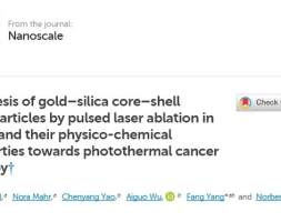 Nanoscale：液相脉冲激光烧蚀法制备金-二氧化硅核壳纳米粒子用于光热治疗