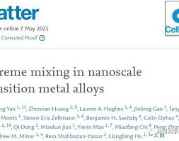 胡良兵《Matter》：挑战不可能！含15种元素的高熵合金纳米粒子