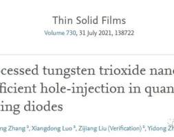 兰州城市学院\u0026许昌学院《Thin Solid Films》：三氧化钨纳米晶层