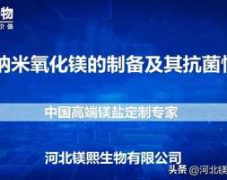 纳米氧化镁的制备及其抗菌性能