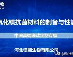 纳米氧化镁抗菌材料的制备与性能研究