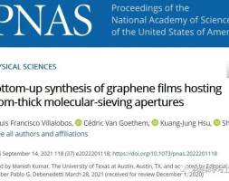 《PNAS》：具有原子尺度厚分子筛孔的纳米晶石墨烯薄膜