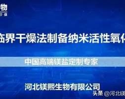 超临界干燥法制备纳米活性氧化镁